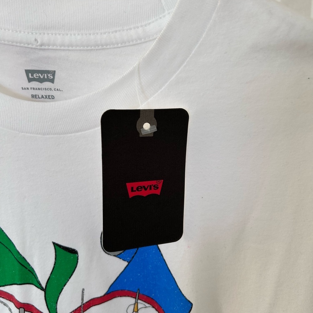 Levi's New York Big Apple Graphic Long Sleeve Shirt Size Medium 100% Cotton NWT - Picture 3 of 7